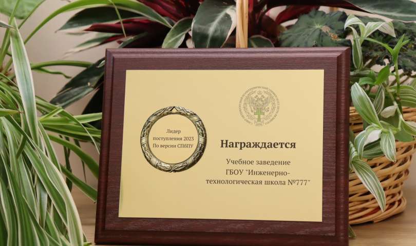 Поздравляем ИТШ № 777 с заслуженным достижением в ТОП-20 поступления в ФГАОУ ВО «Санкт-Петербургский политехнический университет Петра Великого»!
